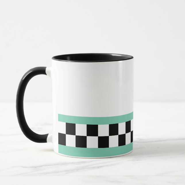 Taza comprobadores retro de rayas verdes (Izquierda)