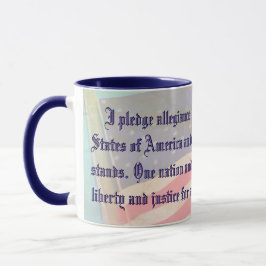 Taza Compromiso americano de juramento de café tafetán