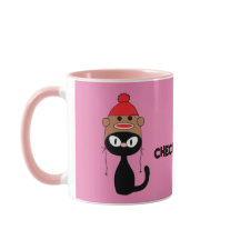 ¡Compruébame! Gato negro de dibujos animados con s