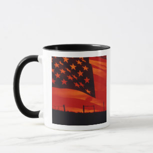 Taza Compuesto de Digitaces de la bandera americana