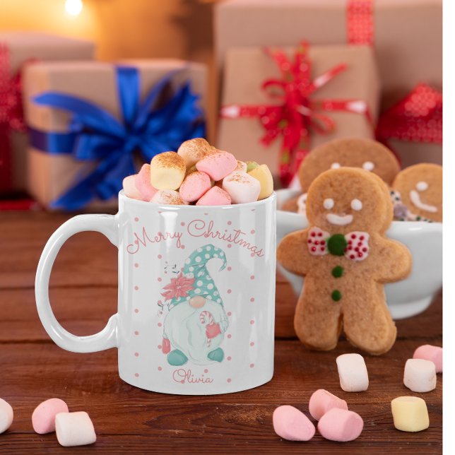 Taza Cómputo de Polka Dot Merry Navidad Navidad (Subido por el creador)