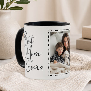Taza con 1 Foto Caprichosa de la Mejor Mamá del Mu