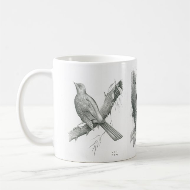 Taza con 3 pájaros camboyanos de Vannak Anan Prum (Izquierda)
