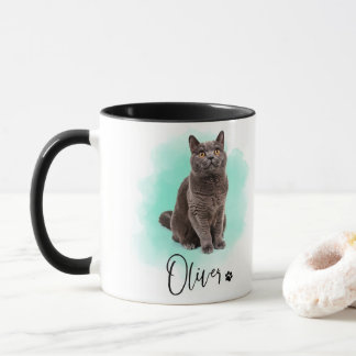 Taza con arte de gato adorable – Regalo para amant