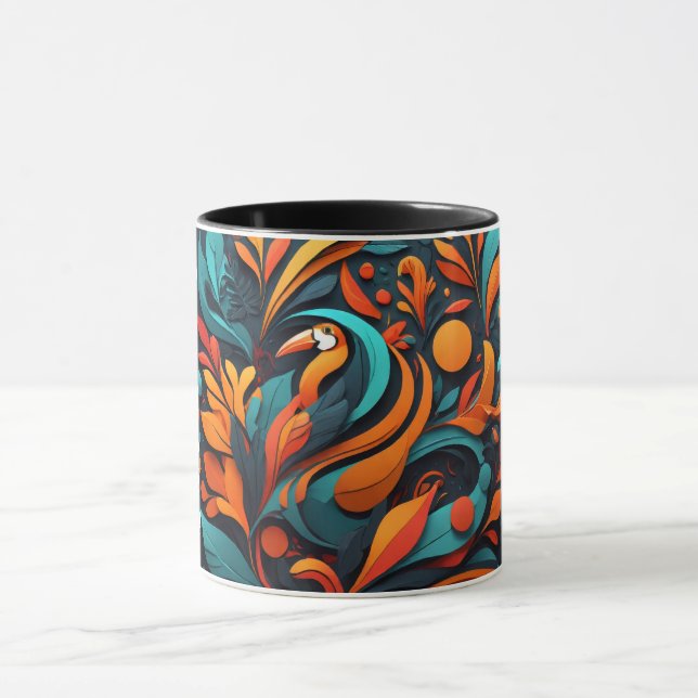 Taza con Arte Simbólico de Biodiversidad (Centro)