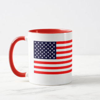 Taza con bandera americana