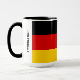 Taza con bandera de Alemania Libertad Justicia Uni
