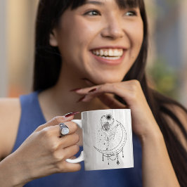 Taza con borde negro de 15oz Aries Girl