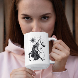 Taza con borde negro de 15oz Chica Bailando Sagita
