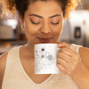 Taza con borde negro de 15oz Leo Girl