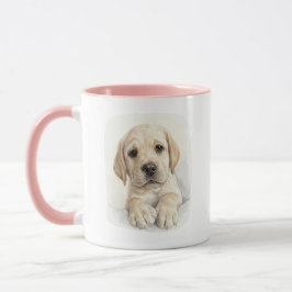 Taza con cachorro Labrador acuarela