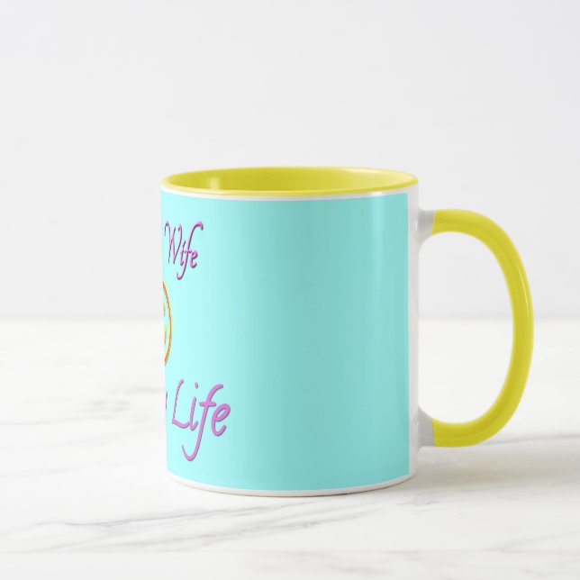 Taza con Cara Feliz Esposa Feliz Vida (Derecha)