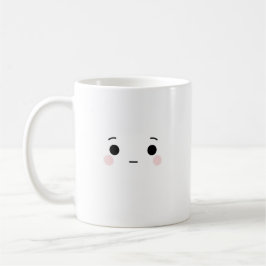 Taza con cara neutral linda Taza de café minimalis