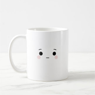 Taza con cara neutral linda Taza de café minimalis