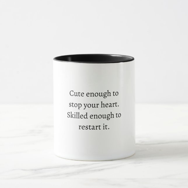 Taza con cita divertida de enfermera (Centro)