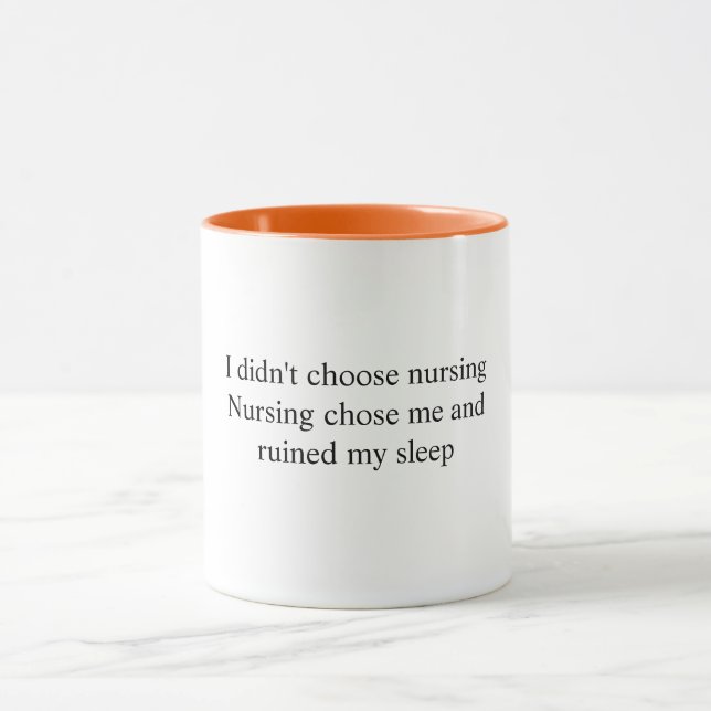 Taza con cita divertida de enfermera (Centro)