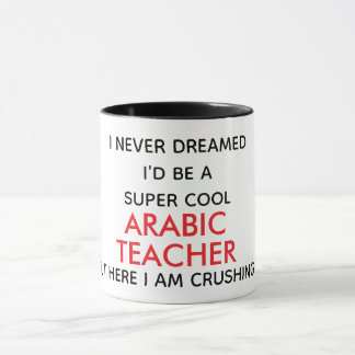 Taza con cita divertida de profesor de árabe