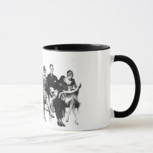 Taza con clase del bosquejo de la imagen del