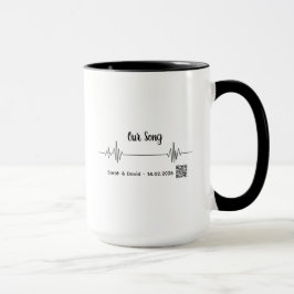 Taza con código de canción de onda de sonido perso