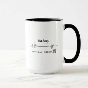 Taza con código de canción de onda de sonido perso