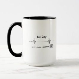 Taza con código de canción de onda de sonido perso