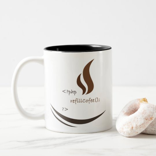Taza con codigo PHP, refillCofee y addSugar