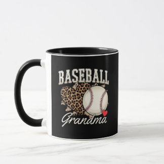 Taza con corazón de estampado de leopardo de abuel