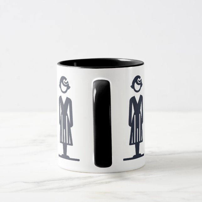 Taza con dama estilizada (Asa)