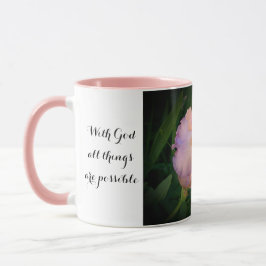 Taza Con Dios todas las cosas son posibles tonterías co