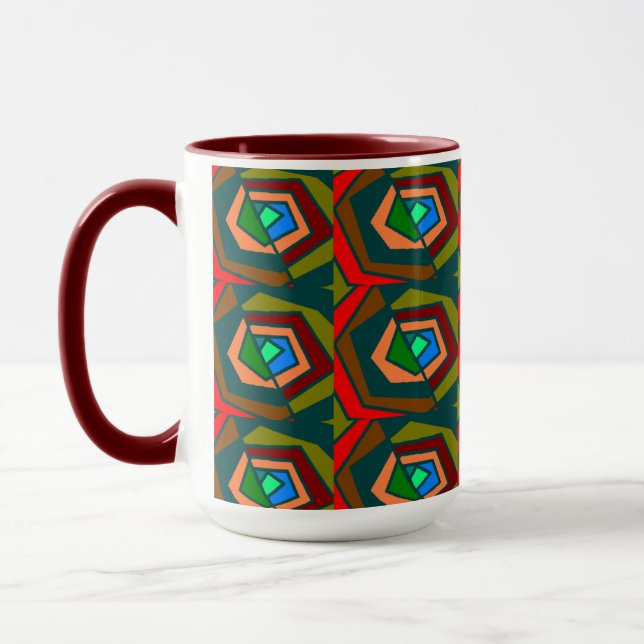 Taza con diseño abstracto colorido (Izquierda)