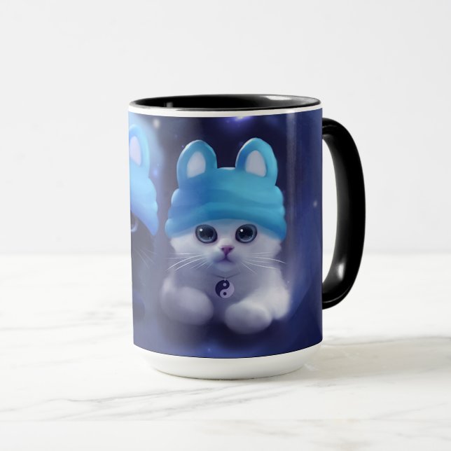 taza con dos gatos en ella (Anverso derecho)
