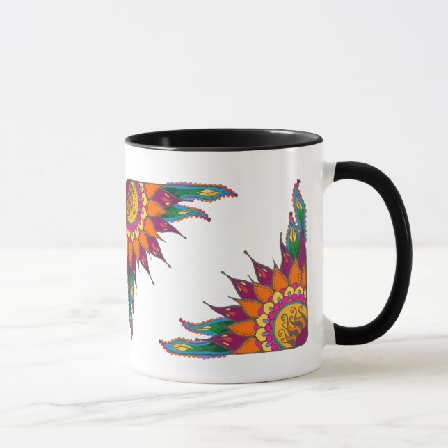 Taza con el diseño floral caprichoso/Illumination2 (Derecha)