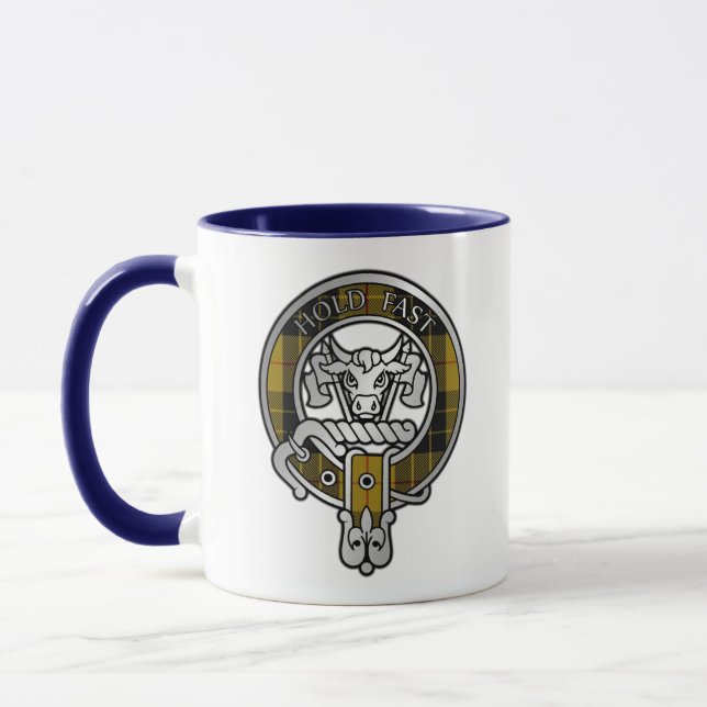 Taza con el emblema y tartán del clan MacLeod (Izquierda)