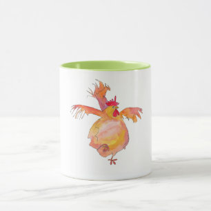 Taza con el pollo del baile