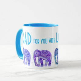 TAZA CON ELEFANTES VERDES GENIALES