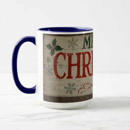 taza con escritura de navidad