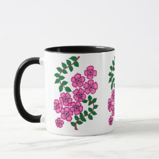 taza con estampado floral