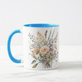 Taza con estampado floral