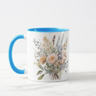 Taza con estampado floral