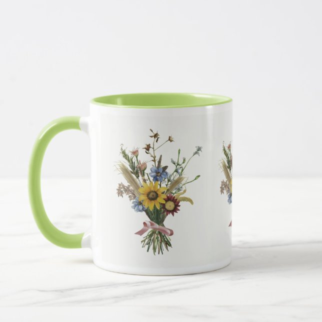 Taza con estampado floral (Izquierda)