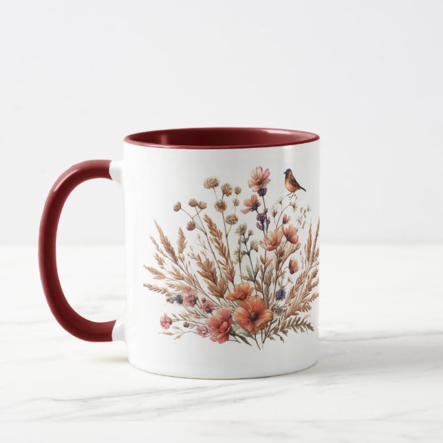 Taza con estampado floral (Izquierda)