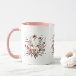 Taza con estampado floral