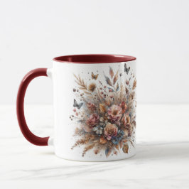 Taza con estampado floral