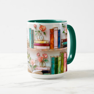 Taza con estilo de vidrio emplomado de estantería