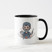 Taza con estilo médico (versión masculina)