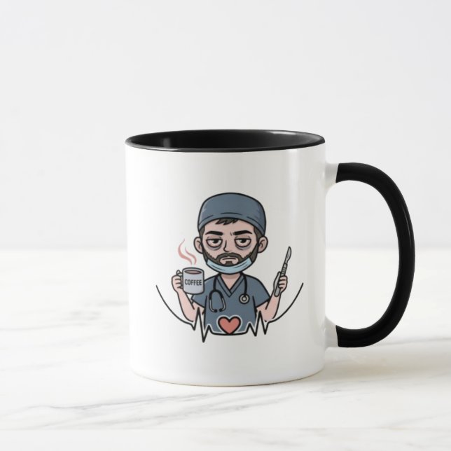 Taza con estilo médico (versión masculina) (Derecha)