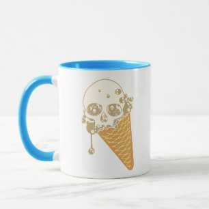 Taza con forma de cono de helado malvado
