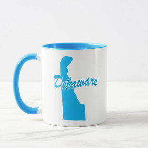 Taza con forma del estado de Delaware