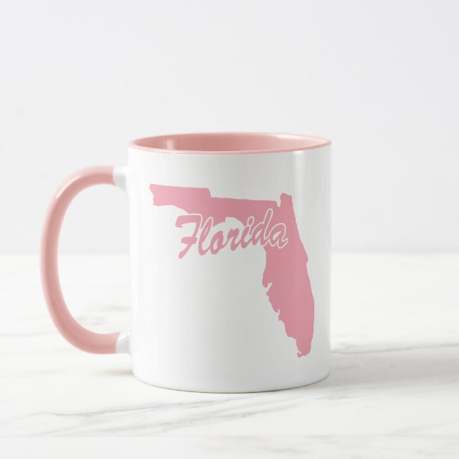 Taza con forma del estado de Florida rosa (Izquierda)