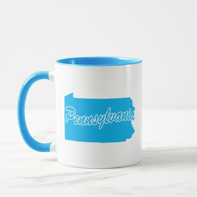 Taza con forma del estado de Pensilvania (Izquierda)